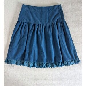 Anthropologie Edme & Esyllte Aline Skirt Women's Sz 6 Teal Western Cowgirl Boho‎